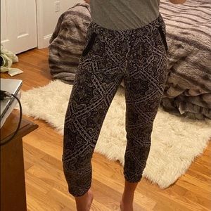 Black and White Patterned Joggers